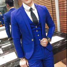 Load image into Gallery viewer, Wedding suit 3 pics  formal costume homme mens dresses tailored models terno masculino marraige suits for men silim traje hombre