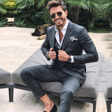 Load image into Gallery viewer, Wedding suit 3 pics  formal costume homme mens dresses tailored models terno masculino marraige suits for men silim traje hombre