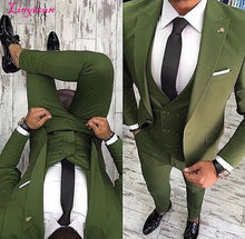 Load image into Gallery viewer, Wedding suit 3 pics  formal costume homme mens dresses tailored models terno masculino marraige suits for men silim traje hombre