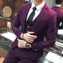 Load image into Gallery viewer, Wedding suit 3 pics  formal costume homme mens dresses tailored models terno masculino marraige suits for men silim traje hombre