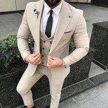 Load image into Gallery viewer, Wedding suit 3 pics  formal costume homme mens dresses tailored models terno masculino marraige suits for men silim traje hombre